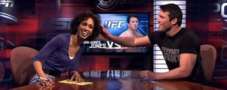 ESPN reporter Sage Steel (L) doing her best to infuriate black people everywhere.